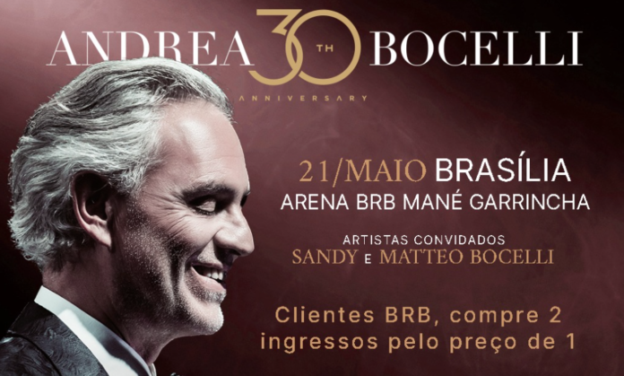 brb financeira, financeira brb, andrea bocelli, andrea bocelli brasilia, sandy brasilia, sandy em brasilia, matteo bocelli, universal music group, universal music, brb seguros