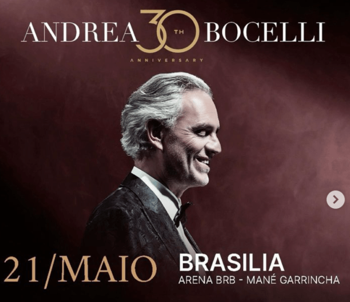 Ingressos para show de Sandy e Andrea Bocelli em Brasília DF