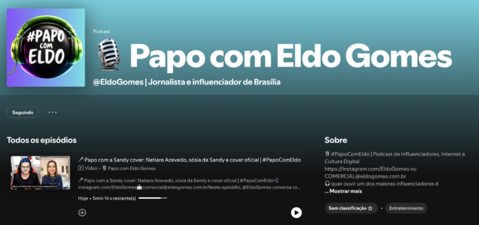 Papo com Eldo agora também disponível no Spotify Brasil