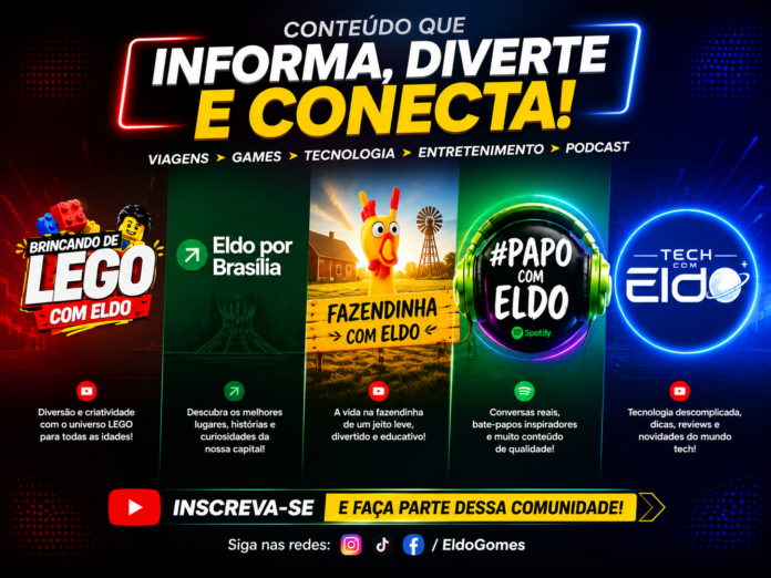 Conheça os projetos 2026 do criador de conteúdo Eldo Gomes