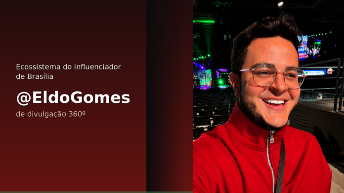 Eldo Gomes, divulgação 360º, ecossistema digital, marketing de influência, influenciador de Brasília, jornalista de Brasília, EldoGomes.com.br, divulgação digital, redes sociais, Instagram, TikTok, YouTube, Kwai, Threads, Twitter, Facebook, LinkedIn, WhatsApp, Substack, newsletter, mailing de jornalistas, creators, grupo de influencers, eventos com influencers, comunicação multiplataforma