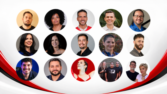 colagem de retratos em grade