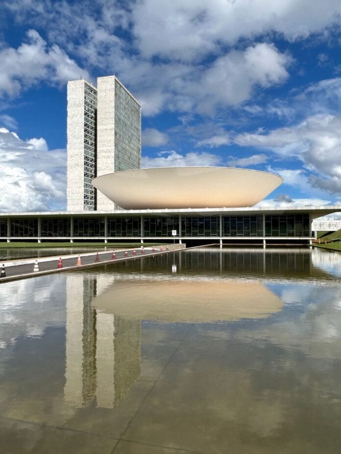 modern architecture of national congress brasilia