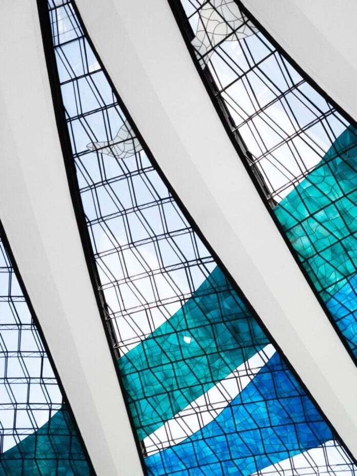 stained glass patterns in brasilia cathedral